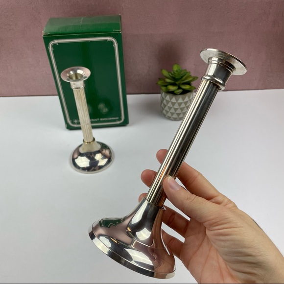 Vintage International Silver Company Silverplated Candlesticks Set Of 2 8 Inches - Picture 2 of 8